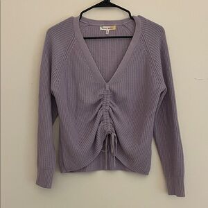 Stylish V-Neck Sweater in Lavender